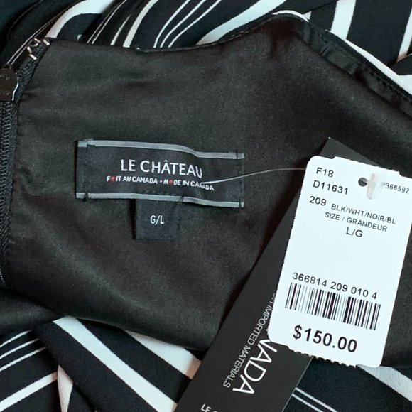 Le Chateau Striped Sleeveless Jumpsuit - Picture 9 of 10